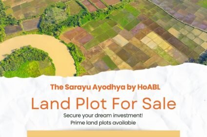 HoABL The Sarayu Ayodhya land plot for sale banner showcasing prime investment plots