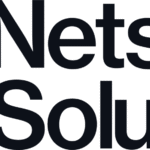 Orange and black logo for Netsec Solutions. Features an abstract "N" with circuit pattern, conveying tech and cybersecurity themes. Bold, modern design.