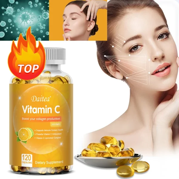 Daitea Premium Vitamin C 2000mg | High-Potency Immune & Collagen Support
