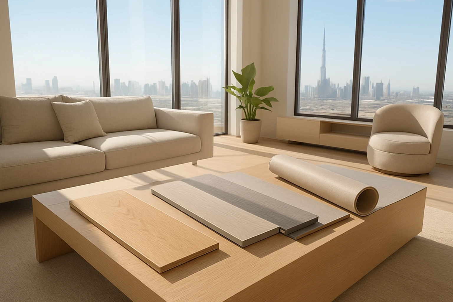 oak-lvt-spc-and-vinyl-flooring-samples-on-a-low-table-in-a-b74ou3