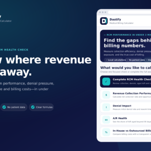 Dastify Medical Billing Calculator